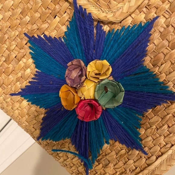 Large Wicker Rattan Vintage Tote Bag - Picture 2 of 10